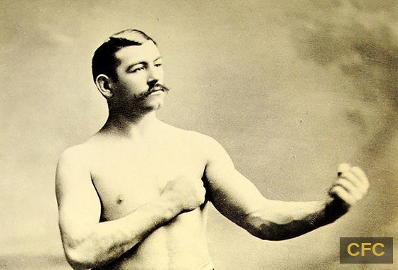 Historisches Porträt des Bare-Knuckle-Champions John L. Sullivan