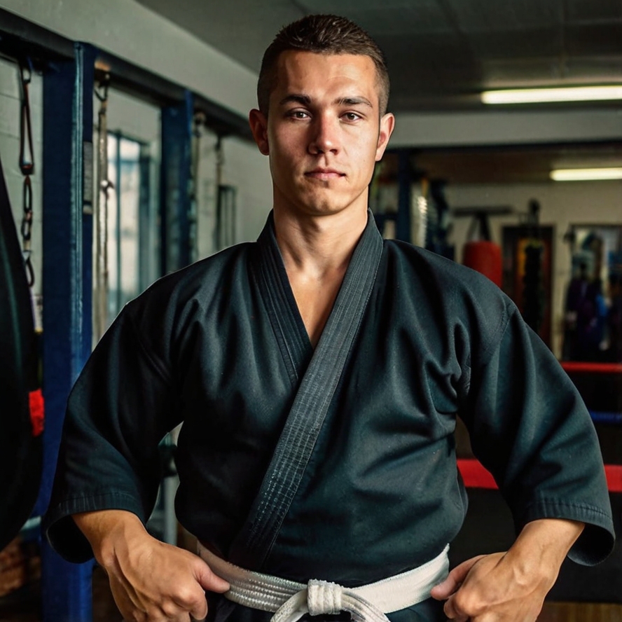 Kampfkünstler beim Training in der Kampfkunstschule CFC in Villach, Kärnten